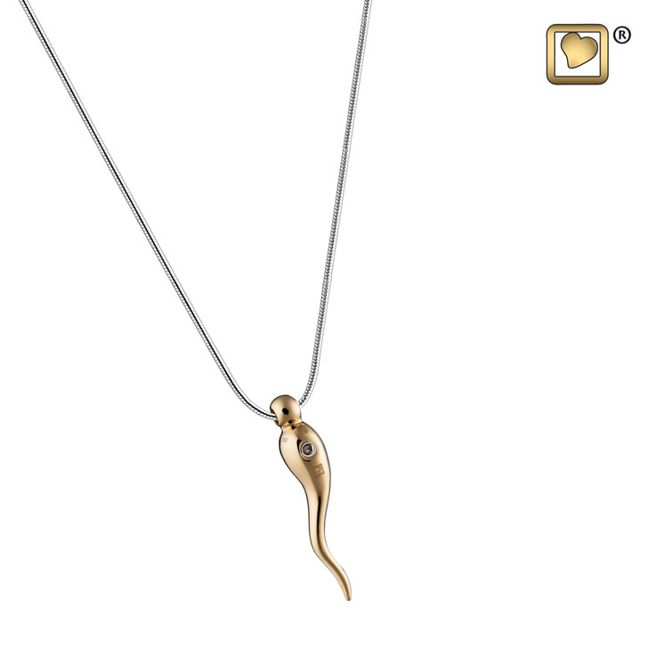 Pendant Italian Horn Rhodium Plated