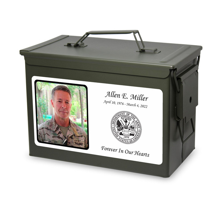 Large Photo Ammo Can Cremation Urn