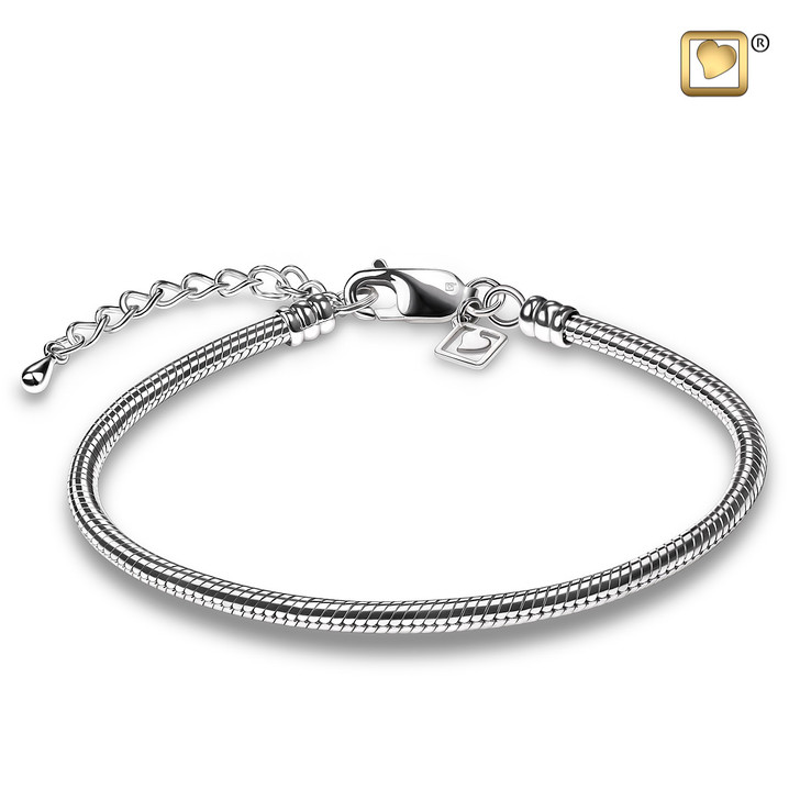 Charm Bracelet Sterling Silver Cremation Jewelry