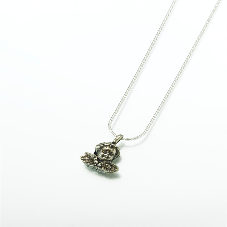 White Bronze Cherub Pendant
