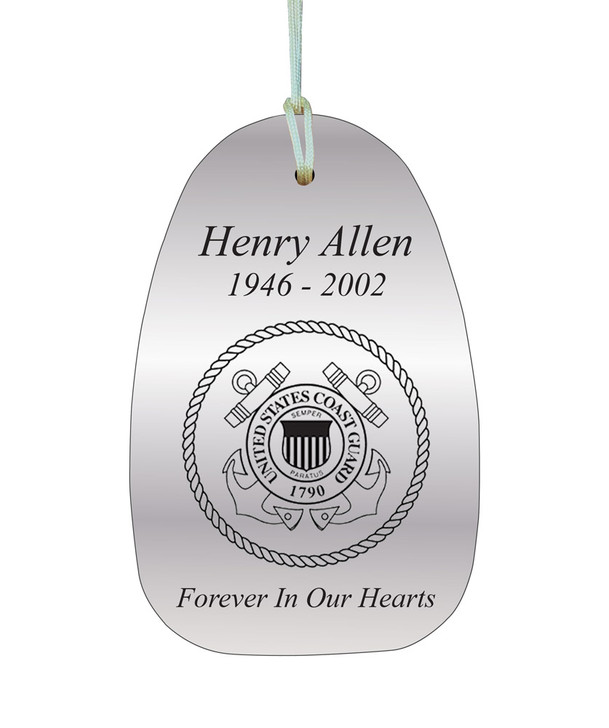 Coast Guard Memorial Wind Chime Cremation Urn