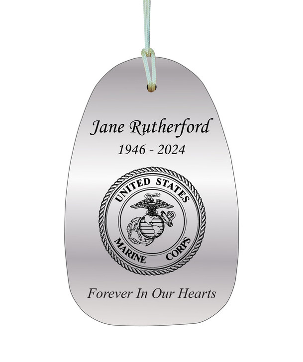 Marine Corp Memorial Wind Chime Cremation Urn