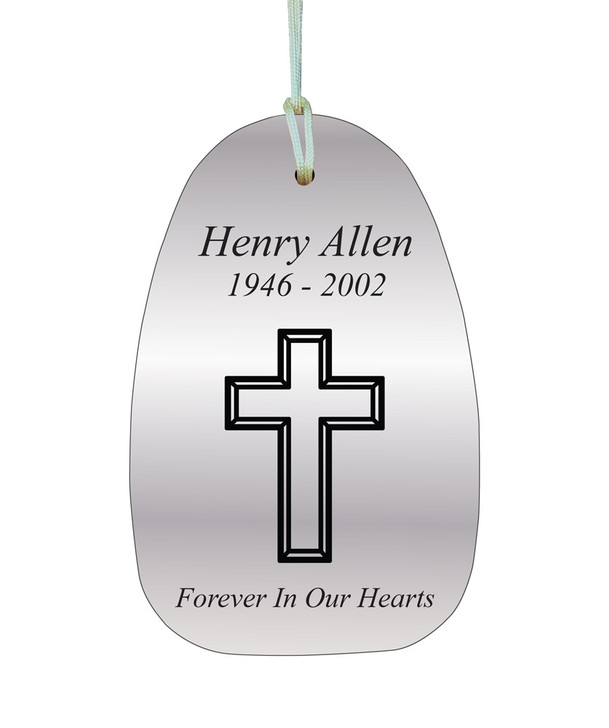 Mitered Cross Memorial Wind Chime Cremation Urn