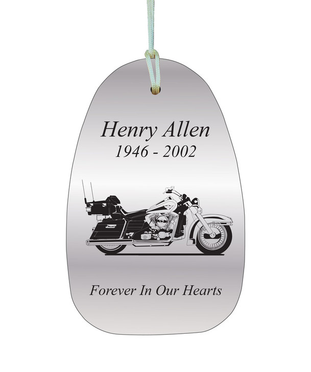 Motorcycle Memorial Wind Chime Cremation Urn
