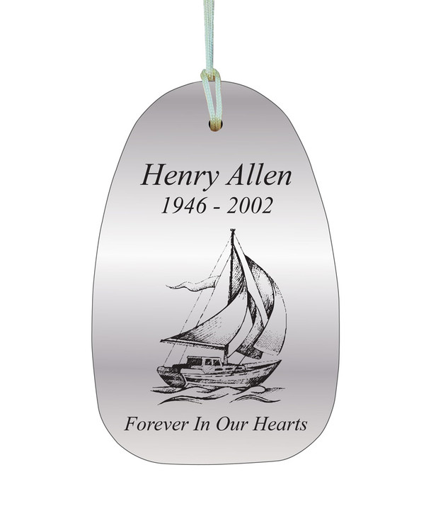 Sail Boat Memorial Wind Chime Cremation Urn