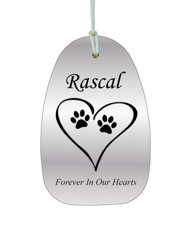 Cat Paws Heart Memorial Wind Chime Cremation Urn