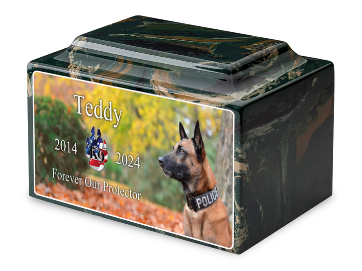 K-9 Service Dog Cultured Marble Urn