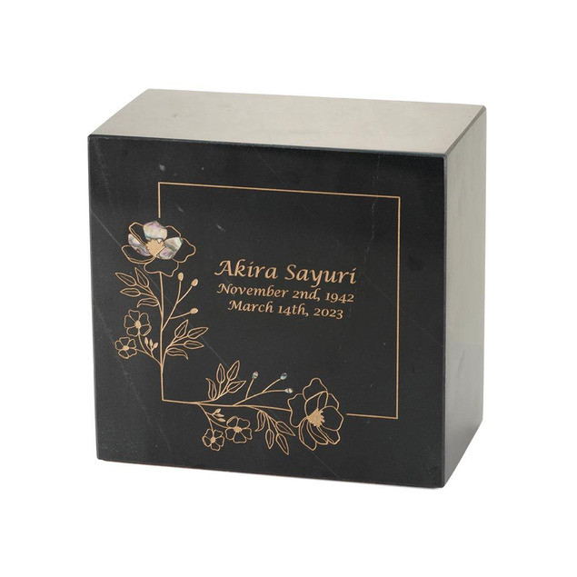 Monumental Memorials Wildflower Gold Black