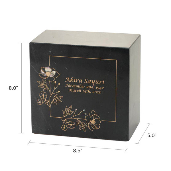 Monumental Memorials Wildflower Gold Black