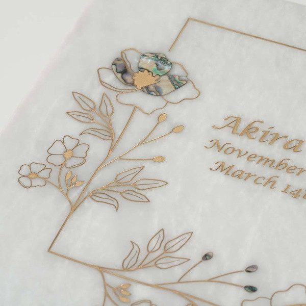 Monumental Memorials Wildflower Gold White