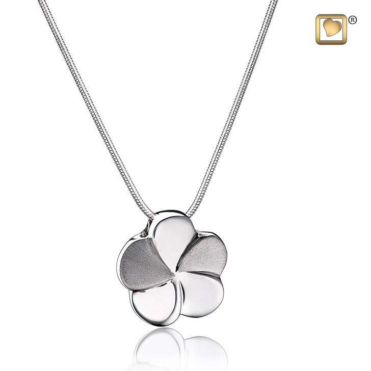 Bloom Brushed/Polished Sterling Silver Cremation Jewelry