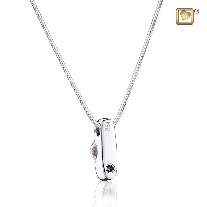 Hope with Crystal Sterling Silver Cremation Jewelry