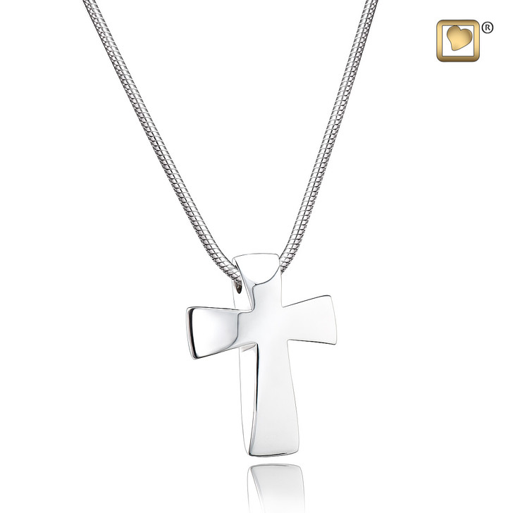 Plain Cross Sterling Silver Cremation Jewelry