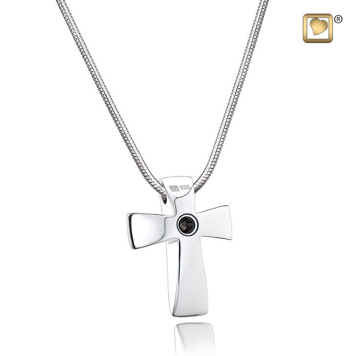 Plain Cross Sterling Silver Cremation Jewelry