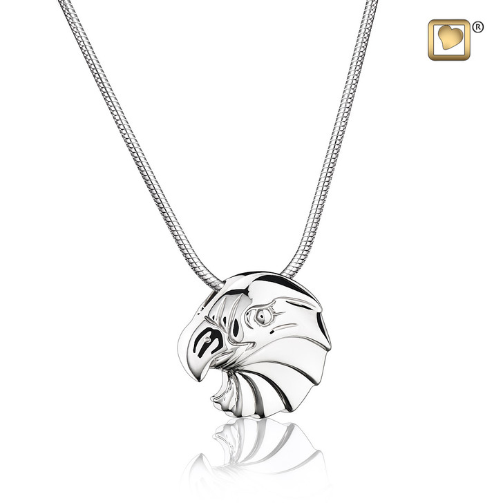 Eagle Polished Sterling Silver Cremation Jewelry