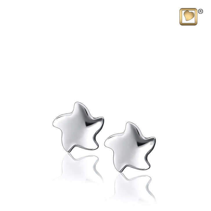 Angelic Star Earrings Sterling Silver Cremation Jewelry