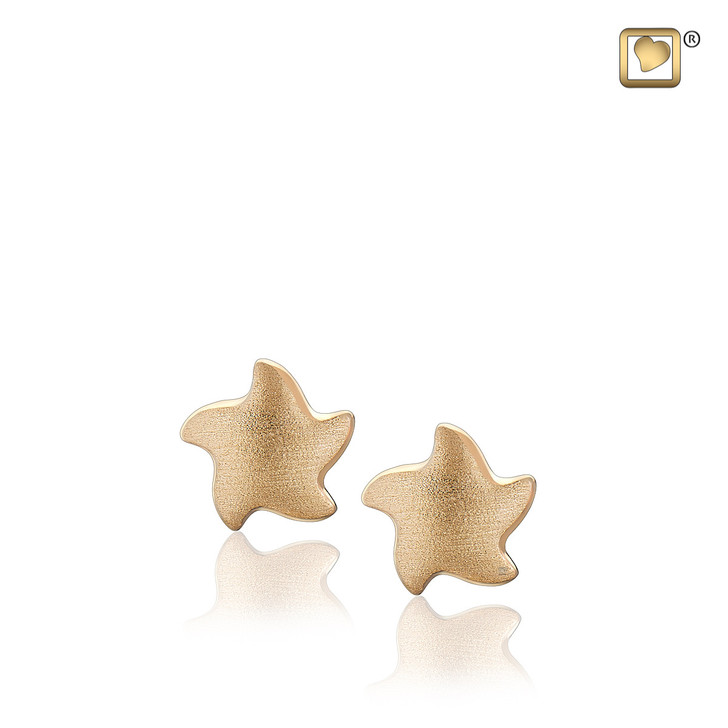 Angelic Star Gold Vermeil Earrings Sterling Silver Cremation Jewelry