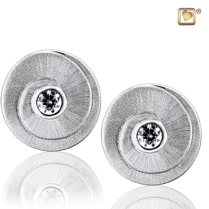 Eternity Earrings Sterling Silver Cremation Jewelry