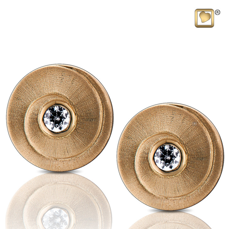 Eternity Gold Vermeil Earrings Sterling Silver Cremation Jewelry