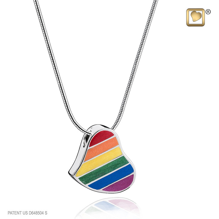 Pride Rainbow Sterling Silver Cremation Jewelry