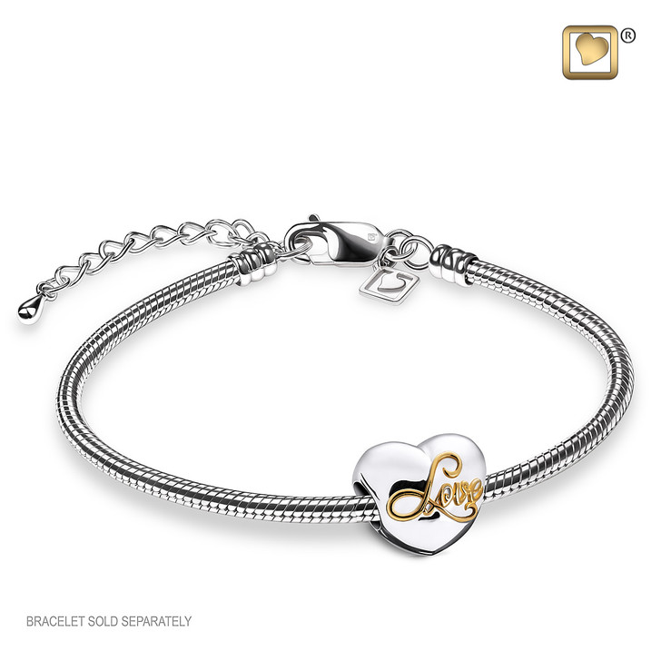 Spell your Love Gold Vermeil Two Tone Cremation Bead