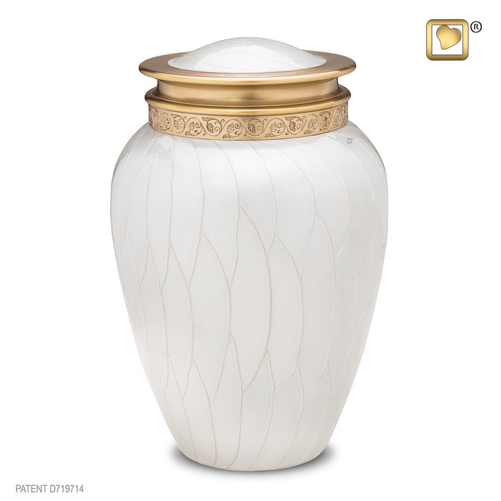 Blessing Pearl White & Bronze Urn
