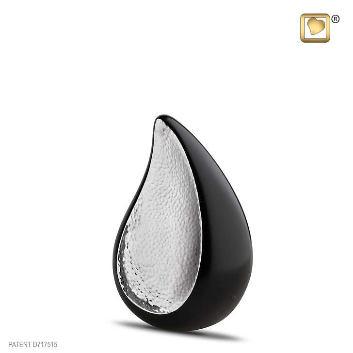 TearDrop Black & Hammered Urn - Medium