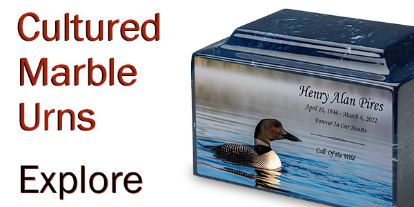 Cultured Marble Cremation Urns