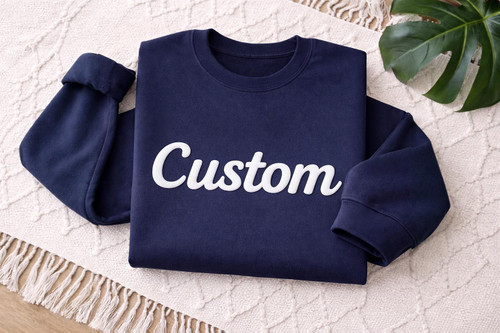 Embossed Custom Sweatshirt Hoodie or Tee | Puff Print Team Shirt | Personalized Game Day Gift | School Spirit Shirt | Custom Name Apparel