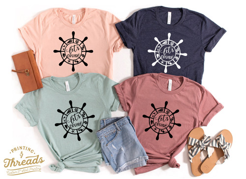 Let's Cruise! On Cruise Control Shirt, Cruise Tank, Plus Sized Cruise Shirt, Cruise Tees, Family Cruise Shirts, Family Vacation Shirts