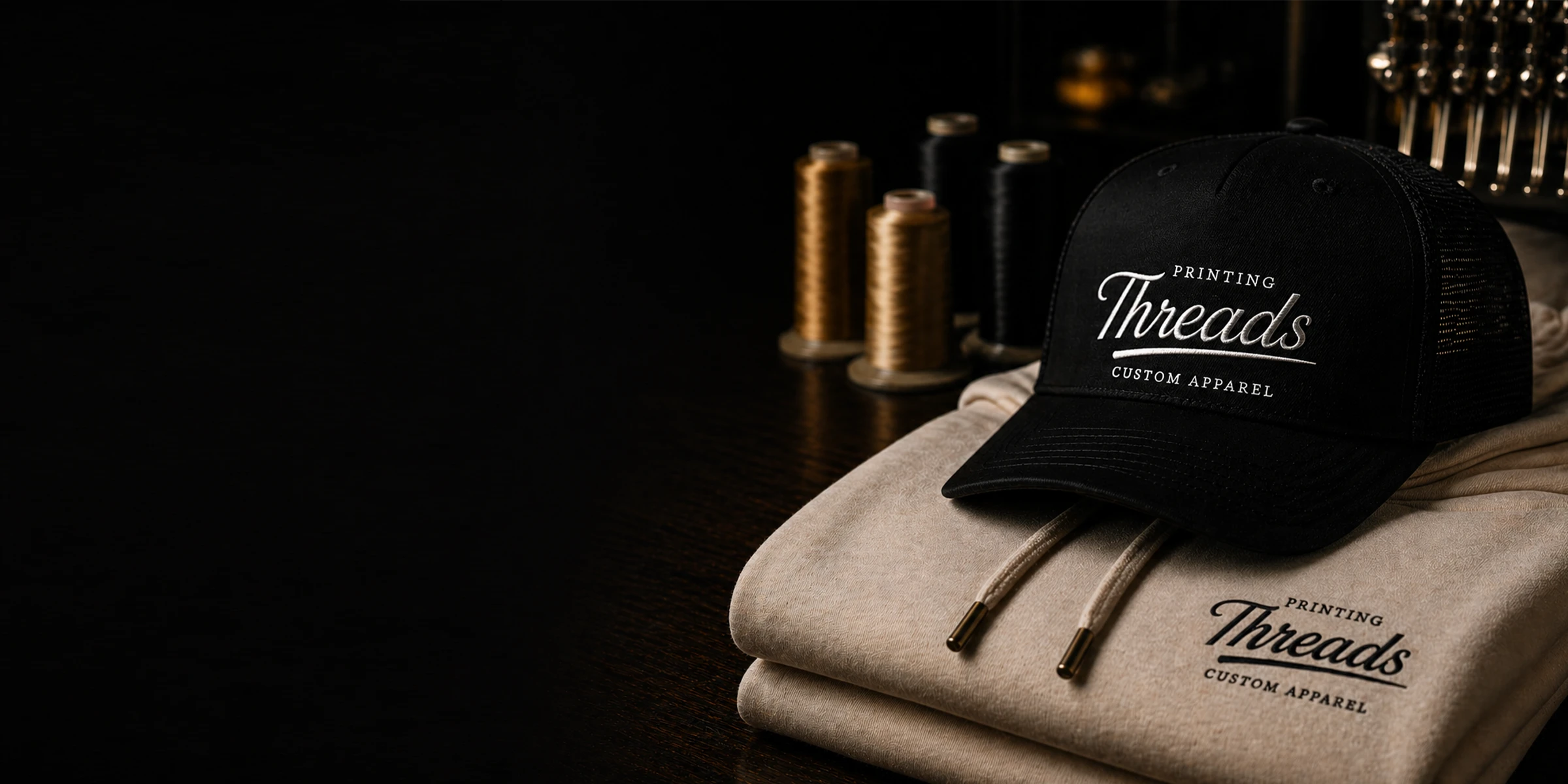 Custom Printing Threads apparel, hat and hoodie