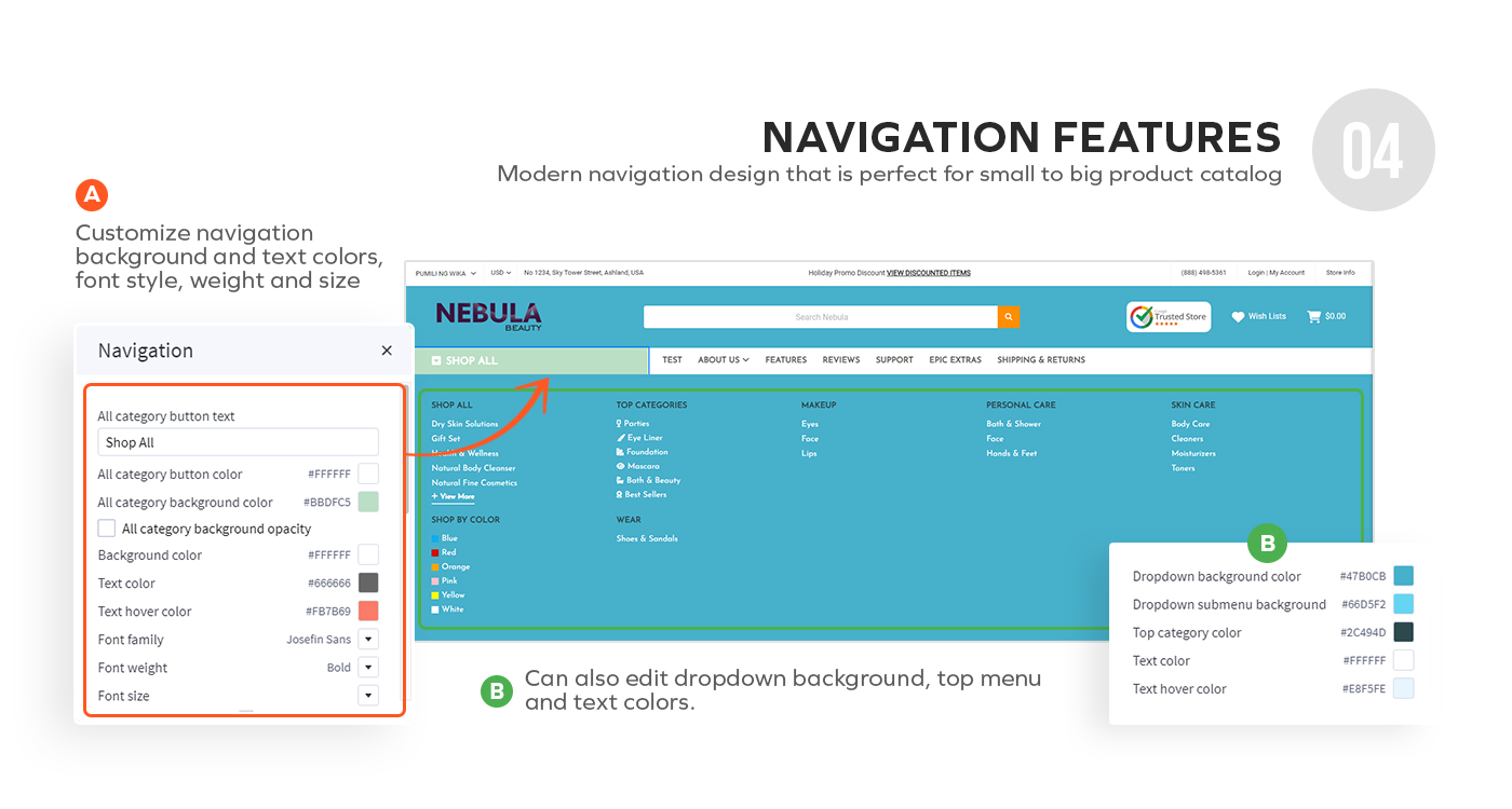 Nebula Navigation Features