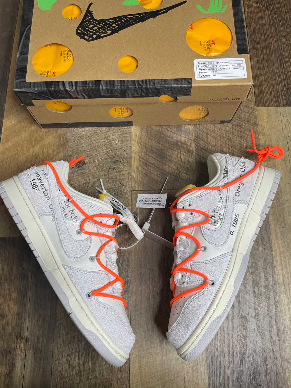 Nike Dunk Low x Off-White Lot 11 of 50 (US 10)