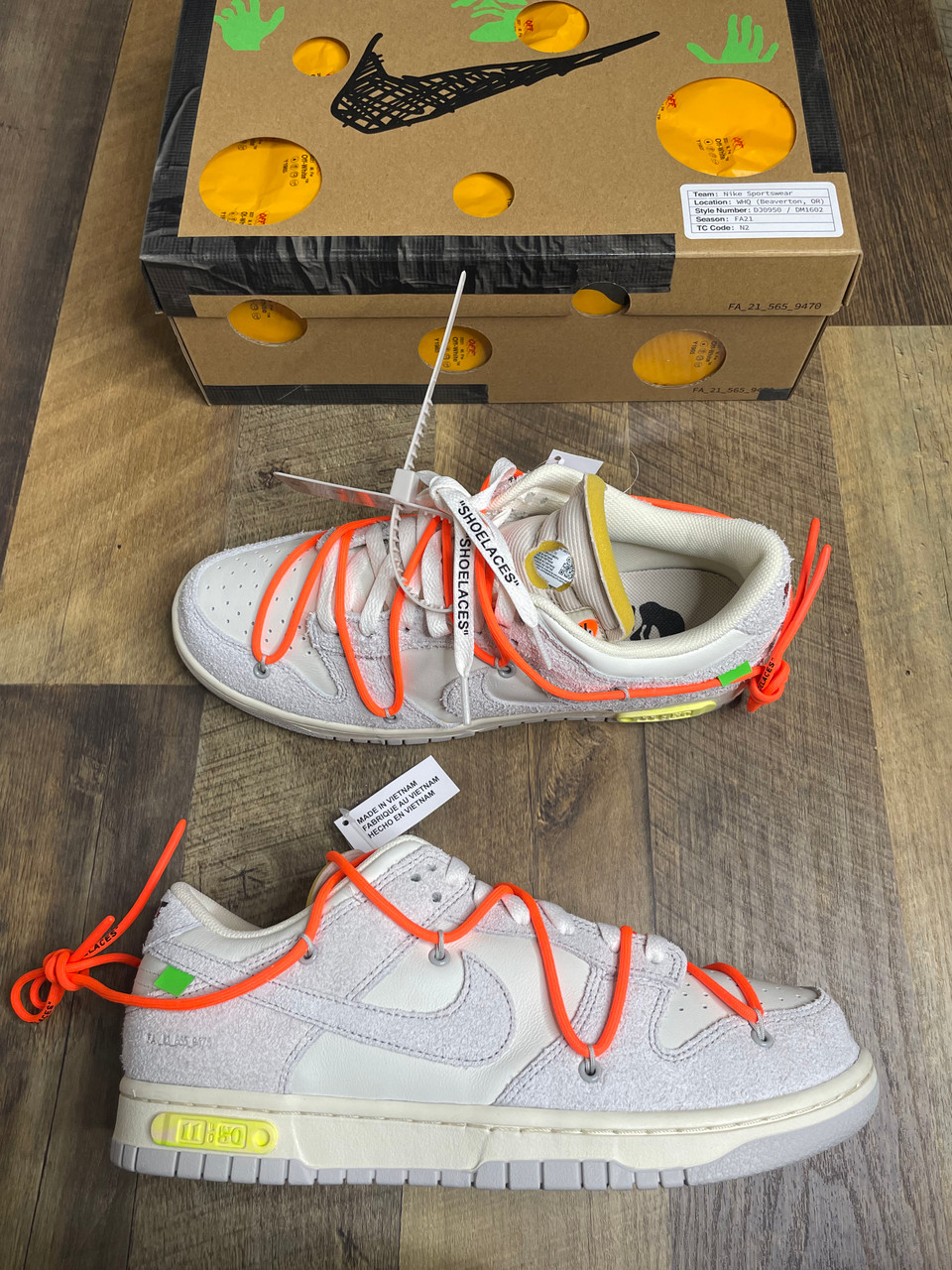 Nike Dunk Low x Off-White Lot 11 of 50 (US 10)