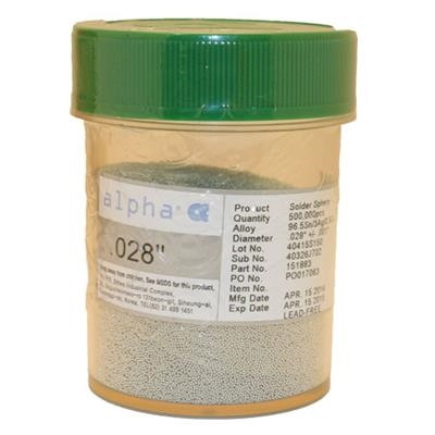 Alpha - SAC305 Solder Spheres - 28 mil - 6 Ounce Jar