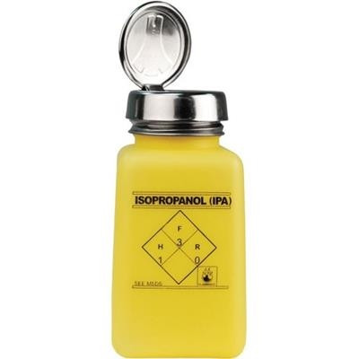 Menda - One Touch Pump Bottle, ESD, Yellow- IPA Print-6 Ounce