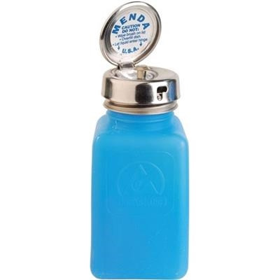 Menda - One-Touch ESD Dissipative Polyethylene Pump Bottle - 6 Ounce, Blue