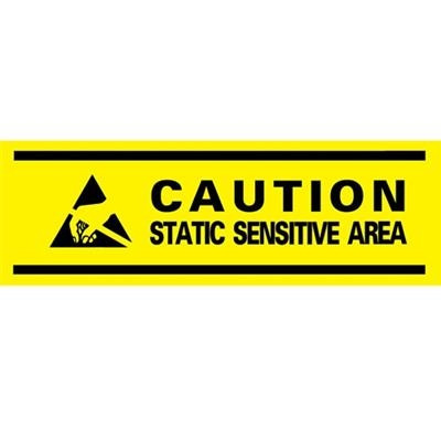 Desco - Aisle Marking Tape, Caution Static Sensitive Area, 3" Wide - 54'
