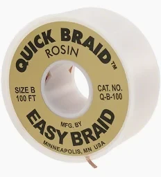EasyBraid - Desoldering Braid, Quick Braid, .050" X 100'