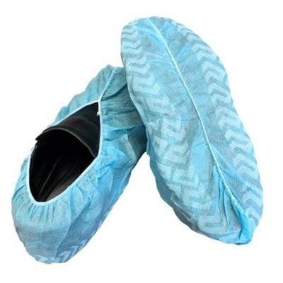 HTC - Polypropylene Anti-Skid Shoe Cover, Blue, 2X-Large, 300/Cs - SOLD BY CASE