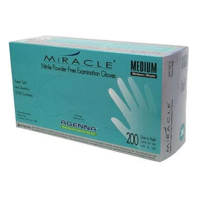 HTC - Miracle Nitrile Exam - Powder Free Blue, 4 mil - 9.5" Length - Medium - 200 Count
