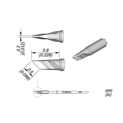 JBC - C105212 Knife Cartridge 2.5 x 0.3
