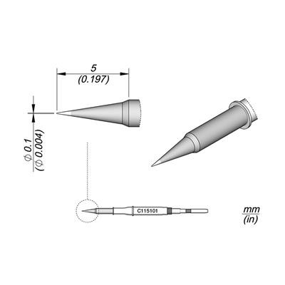 JBC - Cartridge Conical 0.1mm