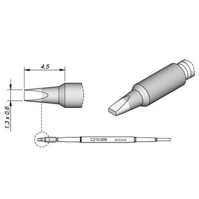 JBC - Cartridge Chisel - 1.3mm x 0.6mm