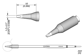 JBC - Cartridge Tip - Chisel 1.2mm x 0.7mm L