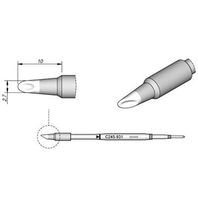 JBC - Cartridge Tip - Mini Spoon - ID 2.7mm