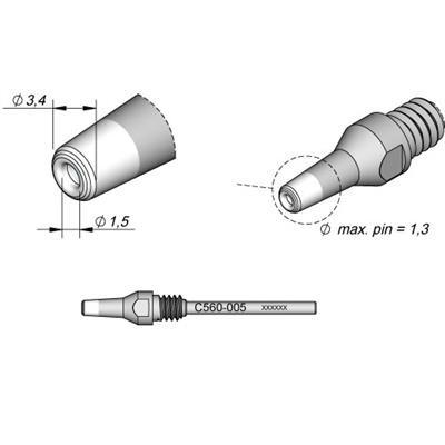 JBC - Desoldering Tip - ID 1.5mm
