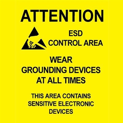 Desco - ESD Area Warning Poster - 5 Count