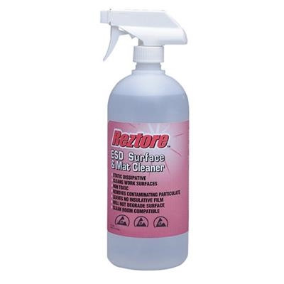 Desco - Reztore Antistatic Surface and Mat Cleaner - 1 Quart Spray Bottle