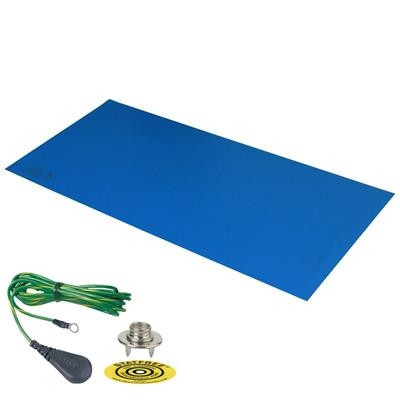 Desco - Statfree B Dissipative Vinyl Mat Kit - 24" x 36", Blue